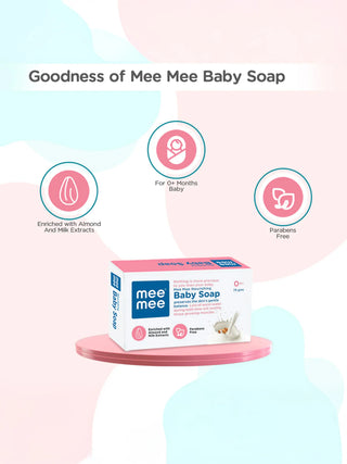 Mild & Nourishing Baby Soap with Almond & Milk Extracts (0+ Months) - Kidulan