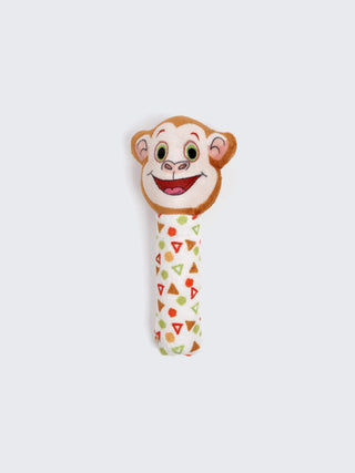 Monkey Baby Hand Rattle Toy – Soft Plush Infant Sensory Rattle for Newborns - Kidulan