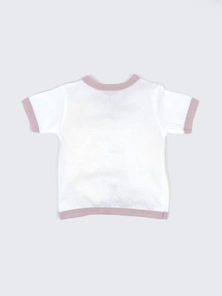 Baby Cotton Jabla & Shorts Set – Solid White with Pastel Contrast Trim Newborn Clothing Combo (3 Sets) - Kidulan