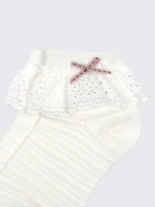 Lace Frill Baby Socks – Soft Cotton Ankle Socks for Baby Girls - Kidulan