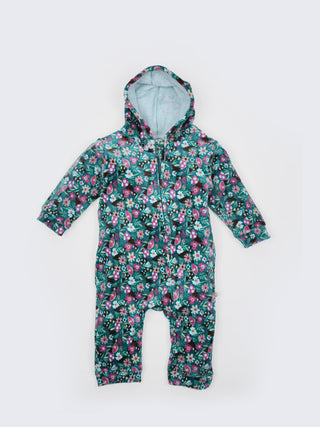 Floral Printed Hooded Full Sleeve Baby Romper - Kidulan
