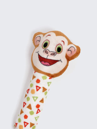 Monkey Baby Hand Rattle Toy – Soft Plush Infant Sensory Rattle for Newborns - Kidulan
