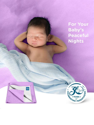 Reusable Waterproof Microfiber Sheet Medium Bed Protector - Purple (M) - Kidulan