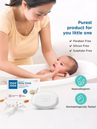 Mild & Nourishing Baby Soap with Almond & Milk Extracts (0+ Months) - Kidulan