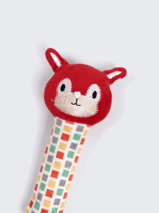 Fox Baby Plush Rattle Toy – Soft Infant Hand Rattle Sensory Toy for Newborns - Kidulan