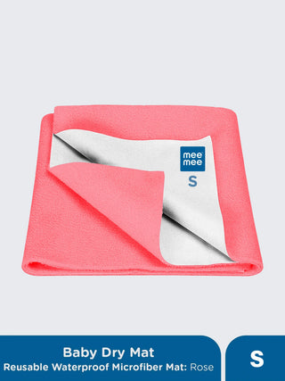 Baby Dry Mat – Reusable Waterproof Microfiber Sheet - Pink (S) - Kidulan