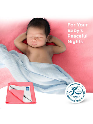 Baby Dry Mat – Reusable Waterproof Microfiber Sheet - Pink (S) - Kidulan
