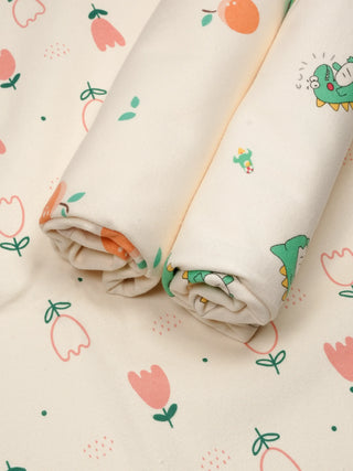 Orange Print Baby Diaper Changing Mat – Soft & Waterproof - Kidulan