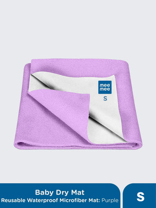 Baby Dry Mat – Reusable Waterproof Microfiber Sheet – Purple (S) - Kidulan