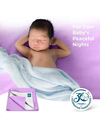 Baby Dry Mat – Reusable Waterproof Microfiber Sheet – Purple (S) - Kidulan