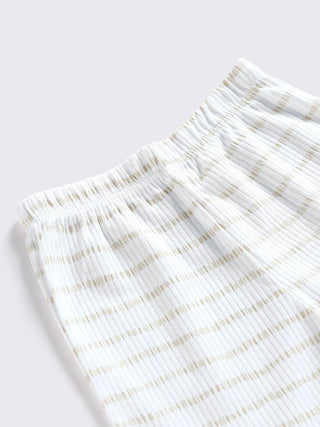 Striped Girls Ruffle Top & Shorts Set - Kidulan