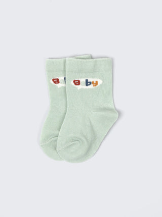 Striped & Baby Text Cotton Socks – 2 Pair Comfort Pack - Kidulan