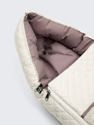 Baby Carry Nest – Quilted Cream Beige Soft Newborn Sleeping Bag - Kidulan