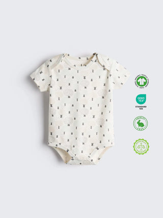 Organic Cotton Baby Printed Soft Bodysuit - Kidulan