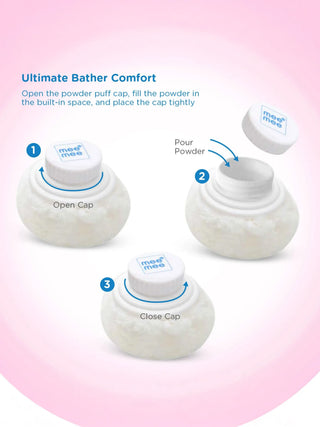 Premium Baby Powder Puff with Storage Case - Pink - Kidulan