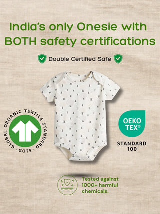 Organic Cotton Baby Printed Soft Bodysuit - Kidulan
