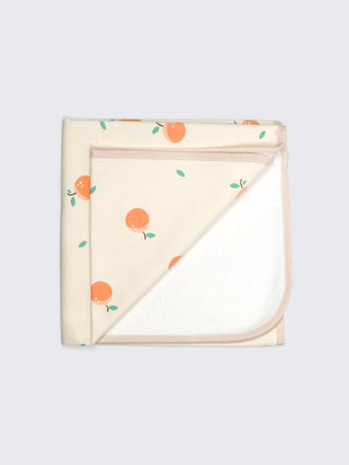 Orange Print Baby Diaper Changing Mat – Soft & Waterproof - Kidulan