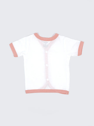 Baby Cotton Jabla & Shorts Set – Solid White with Contrast Trim Half Sleeve Baby Wear Combo (2 Sets) - Kidulan