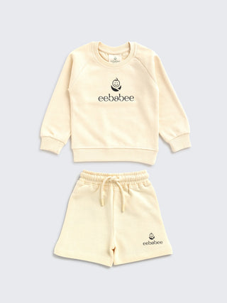 Girls’ 4 Pc Stylish Sweatshirt, Shorts & Floral Jogger Combo Set - Kidulan