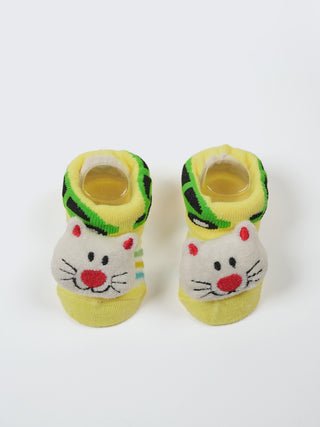 Baby Plush Rattle Socks Cute Bear & Mouse Design - Kidulan