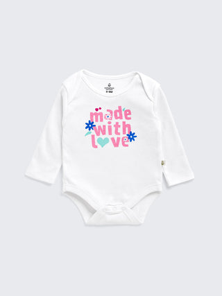 Newborn 'Made with Love' 3-Piece Long Sleeve Bodysuit Set