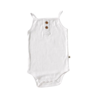 Sleeveless white bodysuit for baby - Kidulan