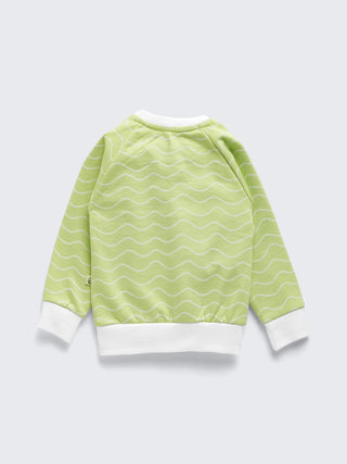 Wave Print Unisex Sweatshirt