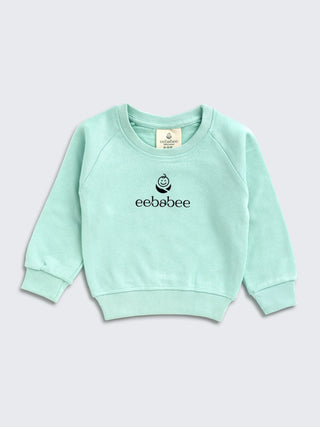 eebabee Unisex Solid Sweatshirt & Jogger Set - Mint Green - Kidulan