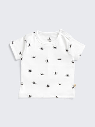 Newborn Unisex Cotton Co-ord Set - Sunshine Print