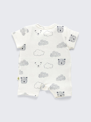 Baby Bear Print Cotton Romper