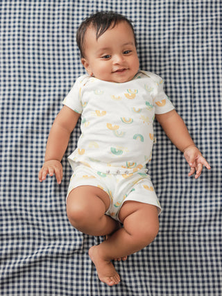 FETO COTTON MUSLIN SWADLE WRAP - NAVY CHECK - Kidulan