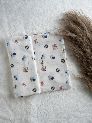 FETO COTTON MUSLIN SWADLE WRAP - MY CAR - Kidulan