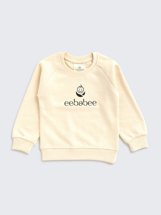 eebabee Unisex Solid Sweatshirt & Jogger Set - Classic Cream - Kidulan