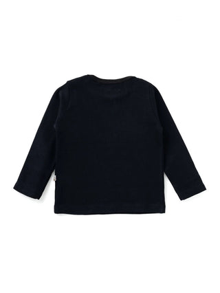 Full sleeve black & yellow graphic t-shirt for baby - Kidulan
