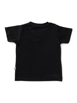 Half sleeve black & yellow graphic t-shirt for baby - Kidulan