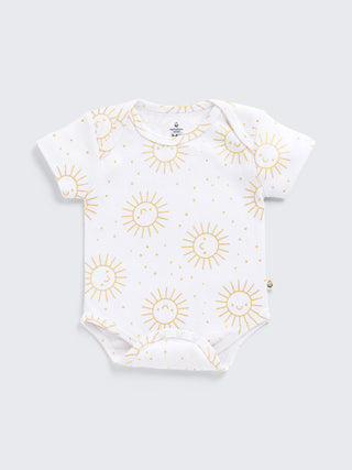 Sunny Smiles Print Bodysuit & Shorts Summer Set for Baby - Kidulan