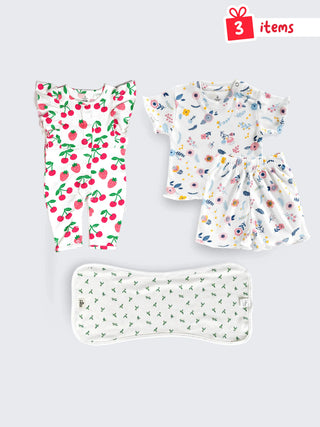 Little Comfort 3 - Piece Baby Girl Essentials Set - Kidulan