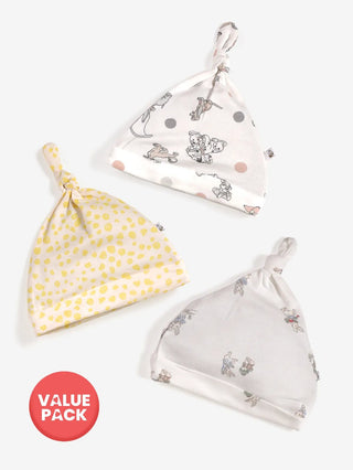 Baby Tie knot cap - 3pc combo pack (9 - 12 M) - Kidulan