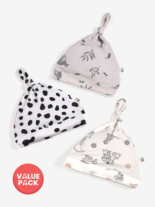 Baby Tie knot cap - 3pc combo pack (6 - 9 M) - Kidulan