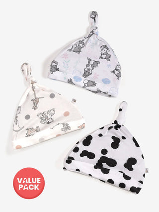 Baby Tie knot cap - 3pc combo pack (6 - 9 M) - Kidulan