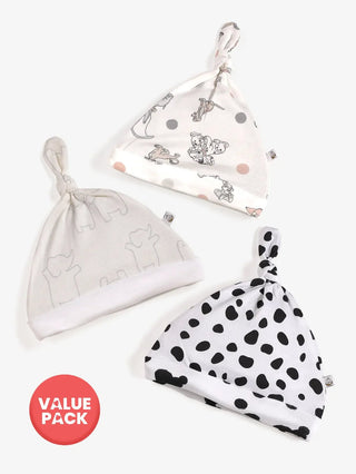 Baby Tie knot cap - 3pc combo pack (6 - 9 M) - Kidulan