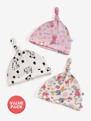 Baby Tie knot cap - 3pc combo pack (3 - 6 M) - Kidulan