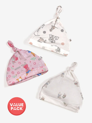 Baby Tie knot cap - 3pc combo pack (0 - 3 M) - Kidulan