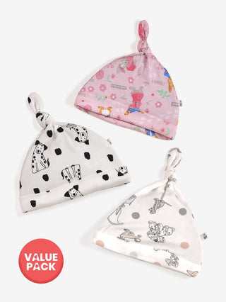 Baby Tie knot cap - 3pc combo pack (0 - 3 M) - Kidulan