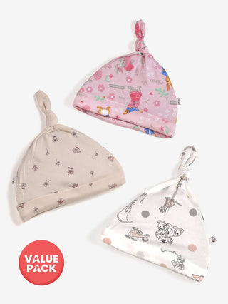 Baby Tie knot cap - 3pc combo pack (12 - 18 M) - Kidulan