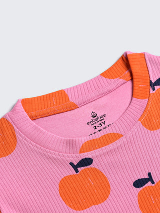 eebabee Apple Garden Full Sleeve Tee – Pink - Kidulan