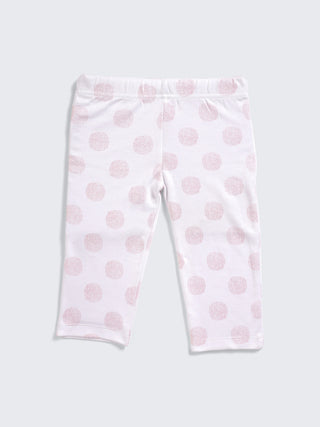 Full sleeve white & pink dots pajama set for baby