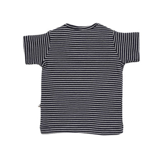 Half sleeve black & white little boys stripe t-shirt for baby - Kidulan