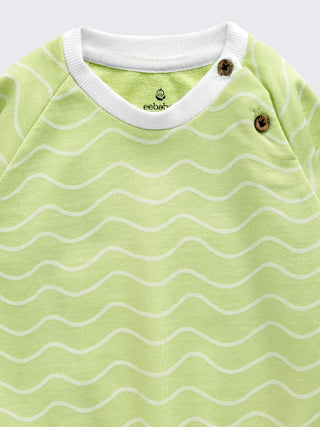 Wave Print Unisex Sweatshirt