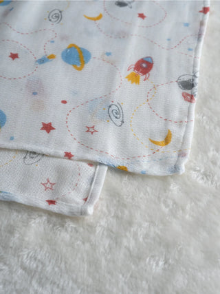 FETO COTTON MUSLIN SWADLE WRAP - FLY ROCKET - Kidulan